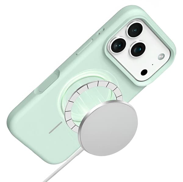 Silikonskal till iPhone 17 Pro Max - MagSafe-kompatibel, stötsäker, grön