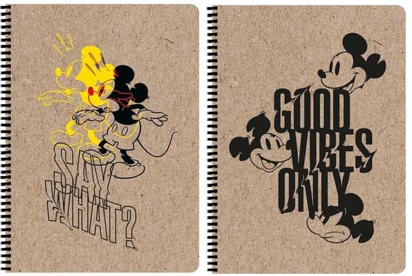 A4/80K cirkelnotesbog med Mickey Mouse kraftgitter