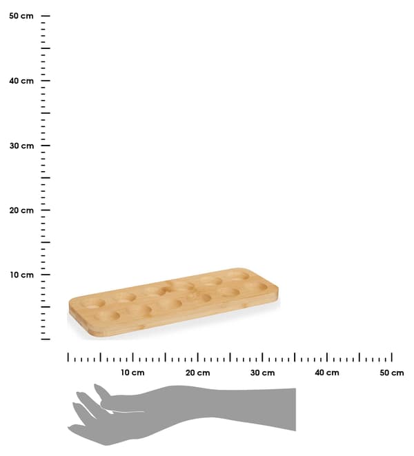 Bambubräda för 12 ägg 30x11 cm