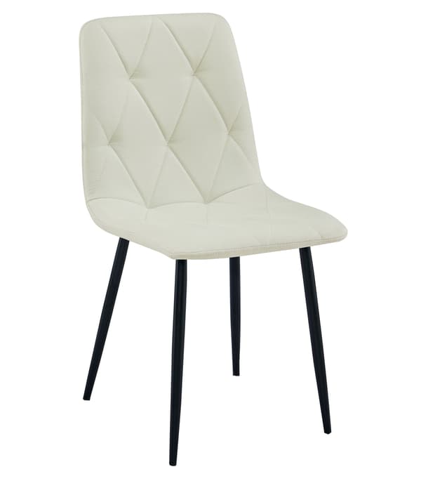 LIBRA stol - beige stof / sorte ben x 1
