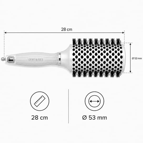 Keramisk termisk stylingborste med jonisering 53 mm NANO techno