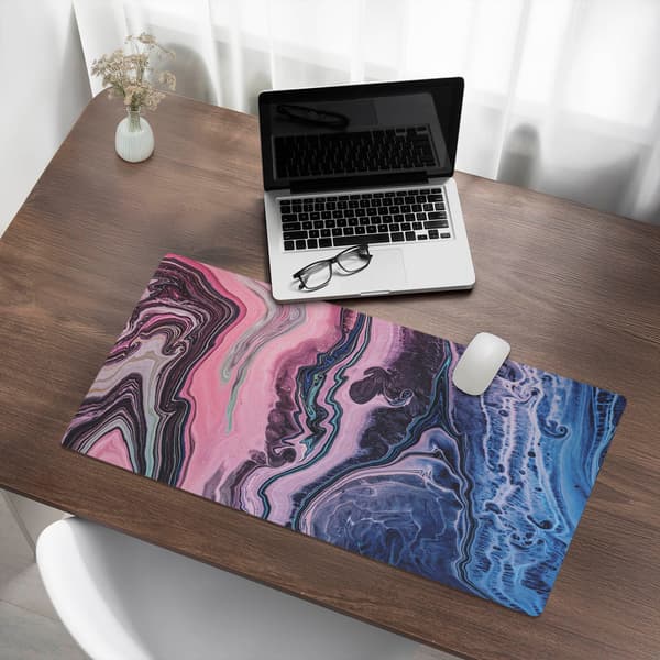 Antislip skrivebordsmåtte med abstrakt bølgemønster 90x45 cm