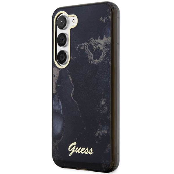 Guess Marble Collection-cover til Samsung Galaxy S23, sort