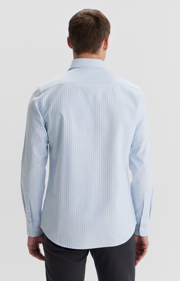 Slim fit -raidallinen paita S