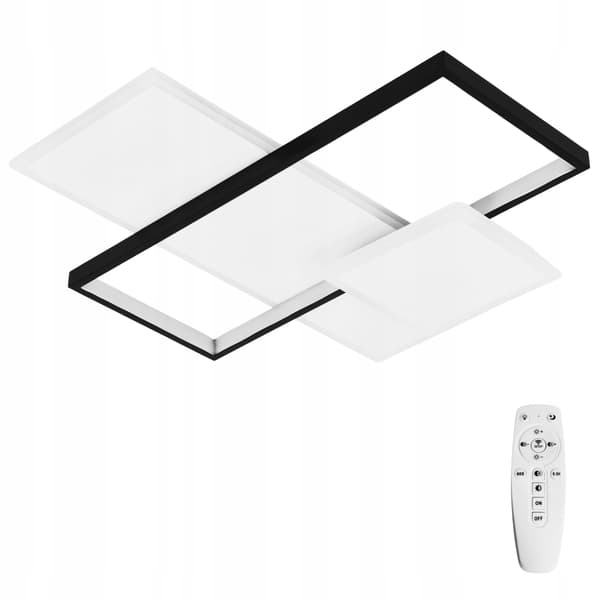 Sort moderne LED PLAFON hængelampe til stuen PILOT 3 farver