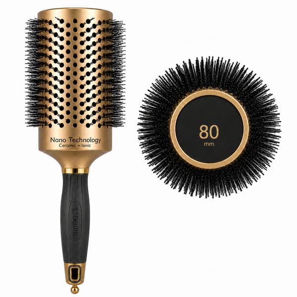 Keramisk termisk stylingbørste med ionisering 80 mm NANO TECHNO