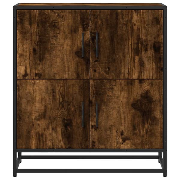 vidaXL kommode, røget eg, 68x35x76 cm, træbaseret materiale