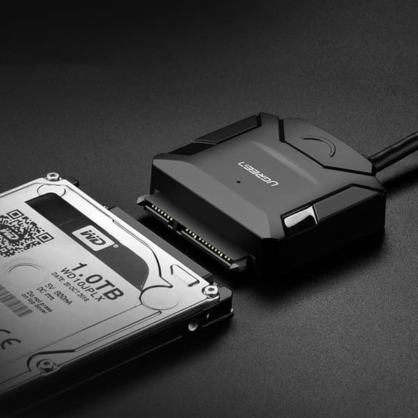 Adapterkabel til HDD og SSD SATA 2,5'' / 3,5'' USB 3.0 op til 4TB - Sort