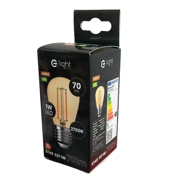 LED-pære 1W ST45 E27 2700K 70lm