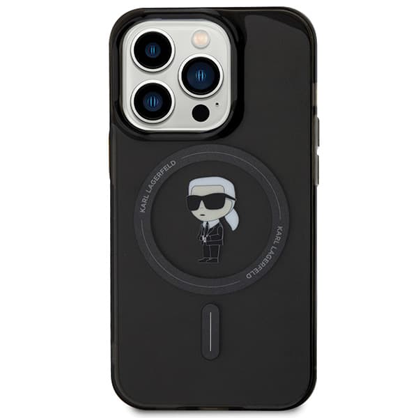 Karl Lagerfeld IML Ikonik MagSafe-etui til iPhone 15 Pro Max, sort