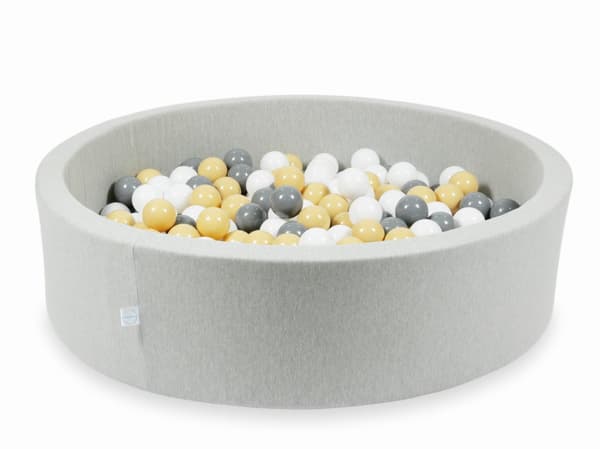Lysegrå tørpool 110x30 med 400 bolde: beige, grå, hvid