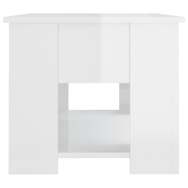 vidaXL Soffbord högglansvitt 79x49x41 cm