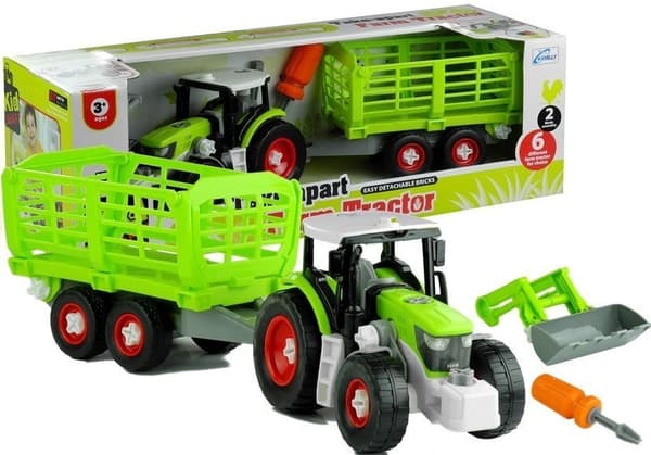Afskrubar traktor med åbningsanhænger 43 cm