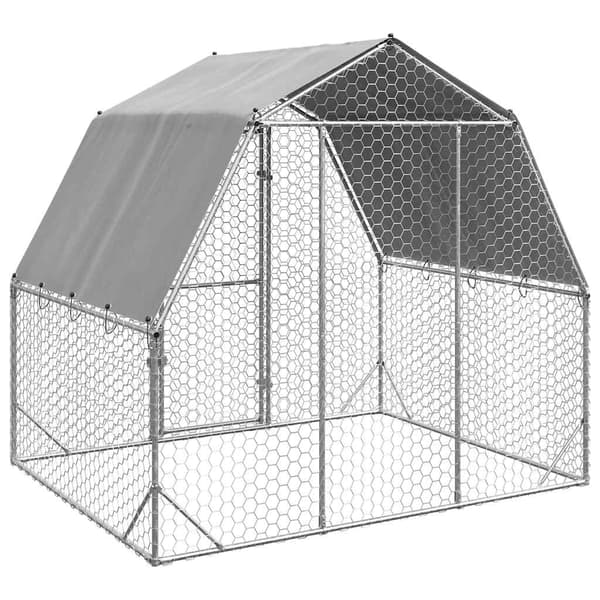 vidaXL Kanankoppi katolla, 2,5x2x2,25 m, Teräs