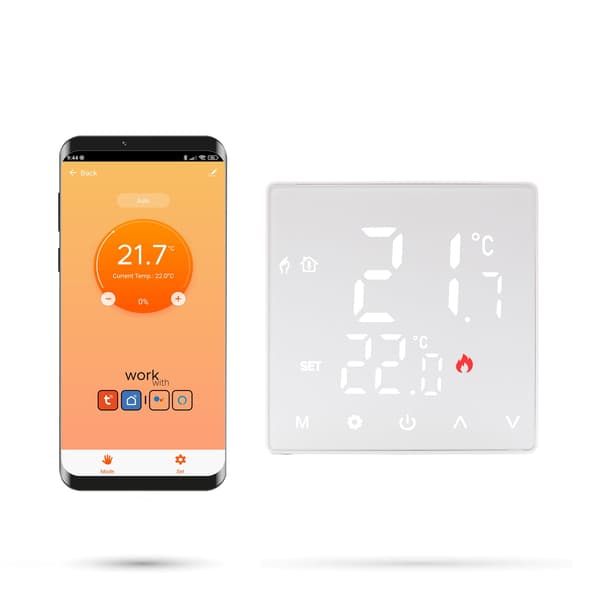 Tuya 16A STD WiFi Rumstermostat Vit