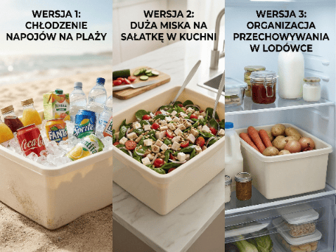 REKTANGULÆR PLASTIKSKÅL 33X26CM 8L CREMEFARVET - BEN