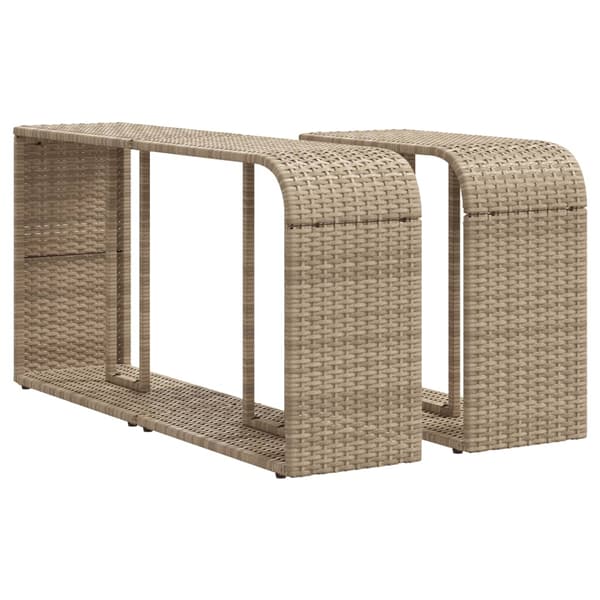 vidaXL Hyllyt, 2 kpl, Beige, Polyrottinki