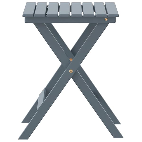 vidaXL foldbart sidebord grå massivt poppeltræ