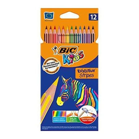 BIC EVOLUTION STRIPES KRITOR 12 FÄRGER 9102