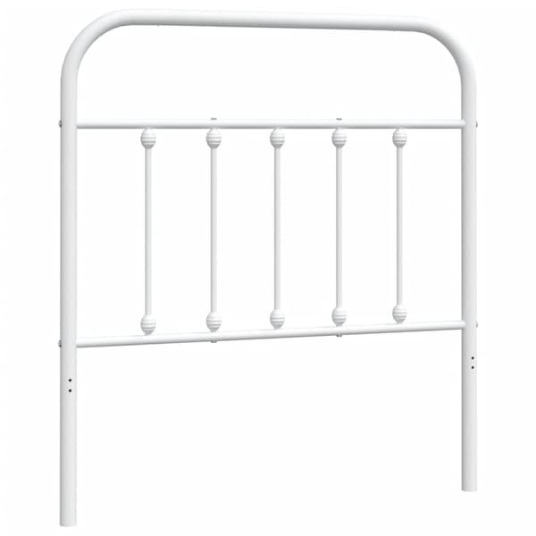 vidaXL metalsengegavl hvid 80 cm