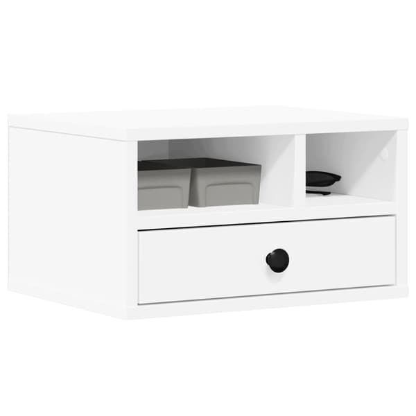 vidaXL printerstativ hvid 40x32x22,5 cm