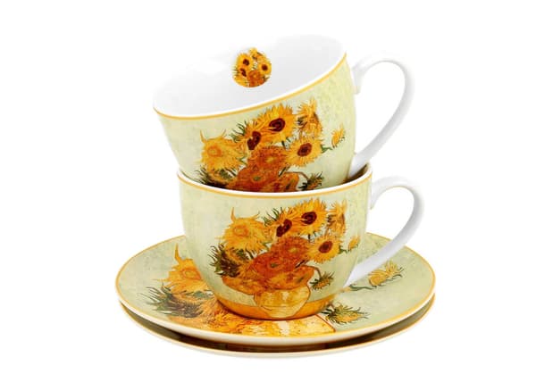 Set med 2 Van Gogh solrosmuggar