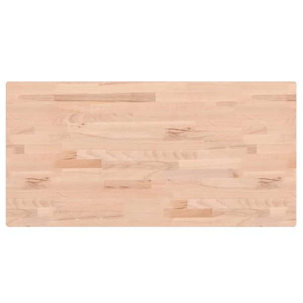 vidaXL bordplade 80x40x1,5 cm rektangulær massiv bøgetræ