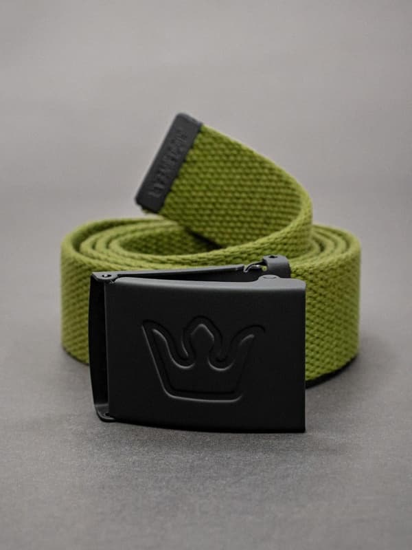 Jigga Wear Simple Crown Uni Olive Webbing Bælte