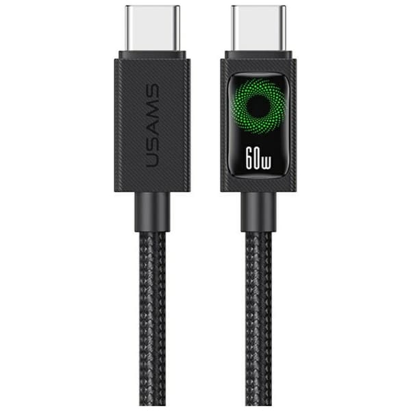 USAMS U92 60W USB-C til USB-C kabel 1,2m sort