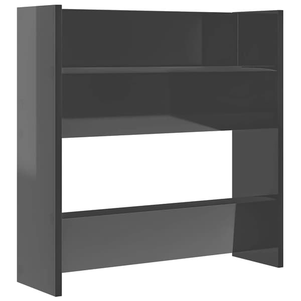 vidaXL vægskohylde blank grå 60x18x60 cm