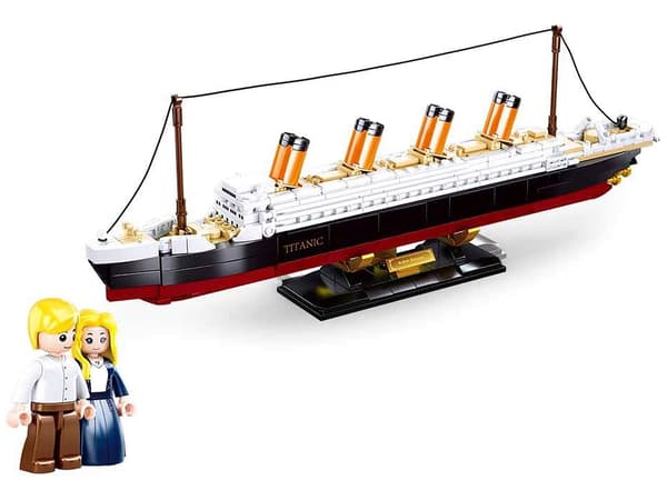 Sluban Modelltegelstenar Skepp Titanic båt 481 element B0835 Skepp 1:700
