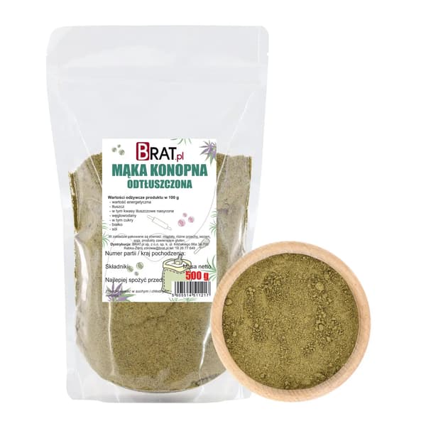 Avfettat hampmjöl 500 g
