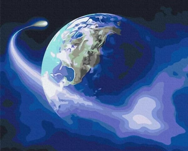 Maleri efter tal - Satellit 40x50cm