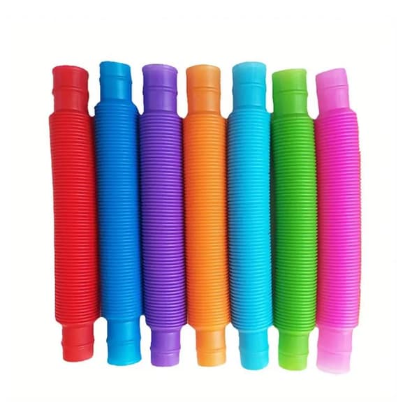 Pop Tubes Sensoriske rør Squishy anti-stress legetøj sæt med 7