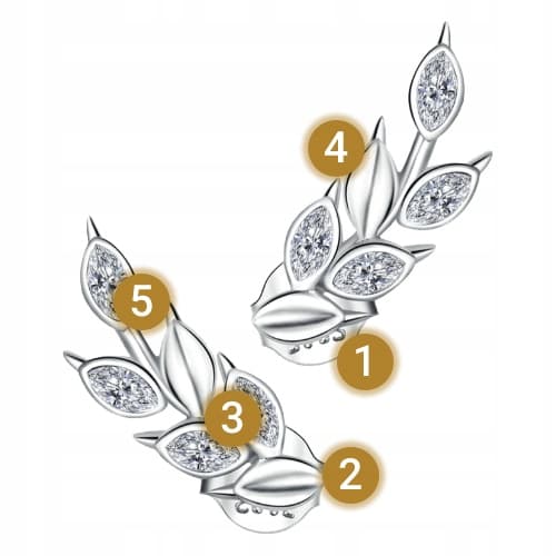 Silver boho kvistörhängen S925 zirkoner