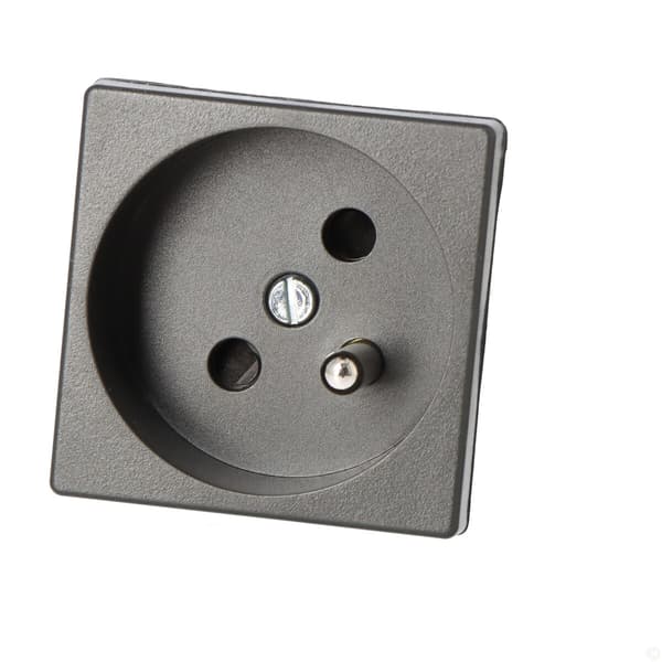 K45 stikkontakt med jordforbindelse 16A/230V~, grafit Connect