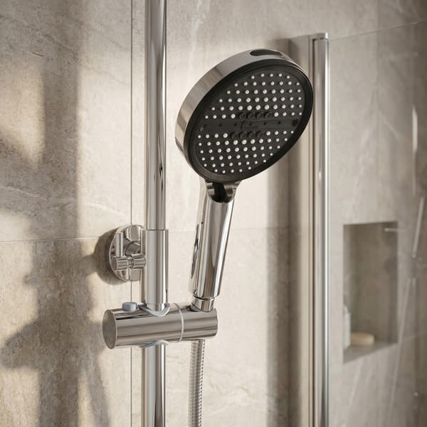 Duschset Silver Krom Blank Utanpåliggande Vision Rain Shower