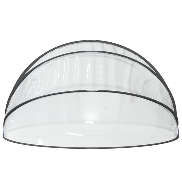 vidaXL Rund poolkupol 376x188 cm PVC