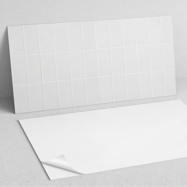 Tryckt vinylväggpanel för matsal 100x50 cm enkel rektangulär mosaik