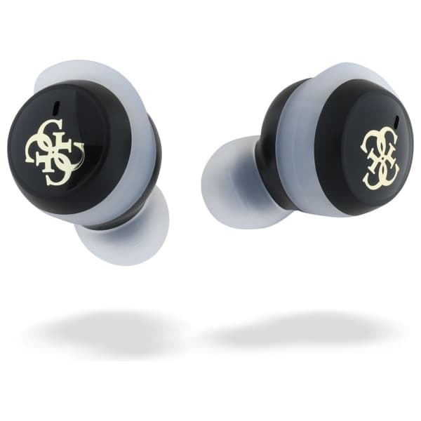 Guess Bluetooth-hovedtelefoner GUTWSJ144ESK TWS + dockingstation sort/sort Iriserende 4G-trykt logo