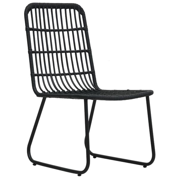 vidaXL havestole, sæt med 2, polyrattan, sort