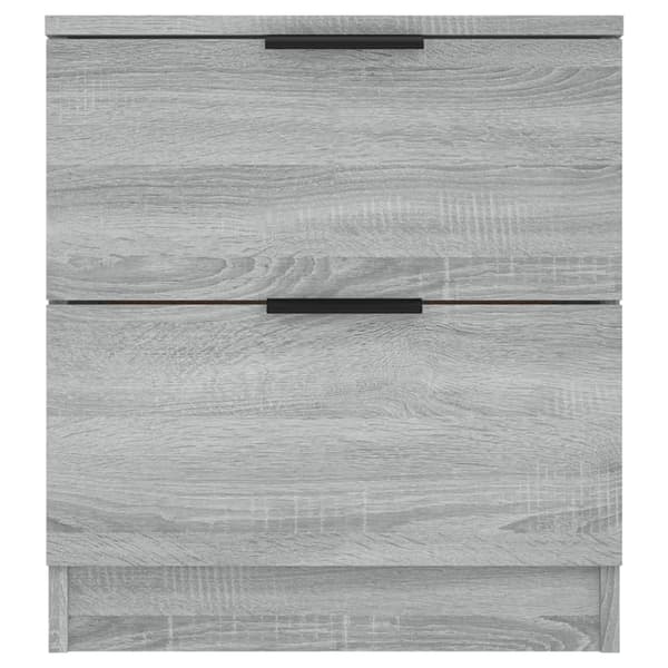 vidaXL Sängbord, set om 2, grå Sonoma Ek, träbaserat material