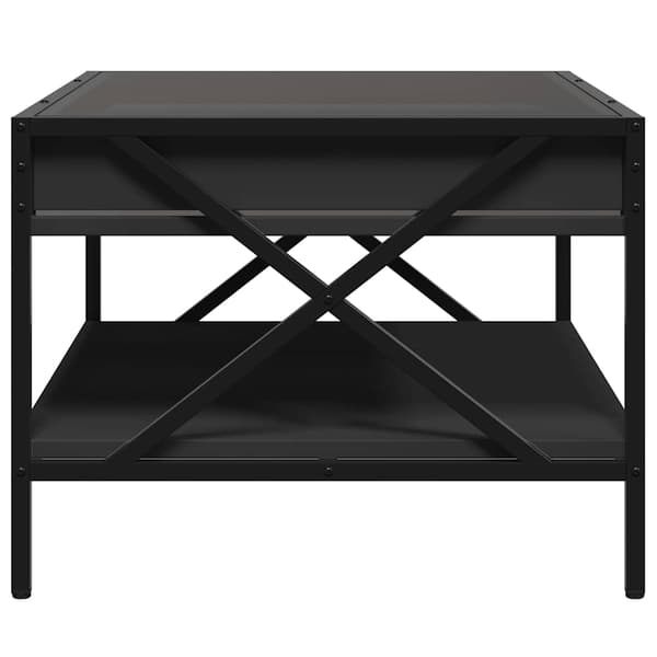 vidaXL Infinity LED sofabord sort 70x50x38 cm
