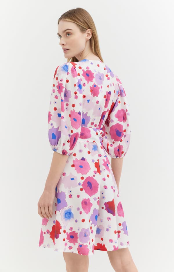 Blomsterkjole med wrap 36