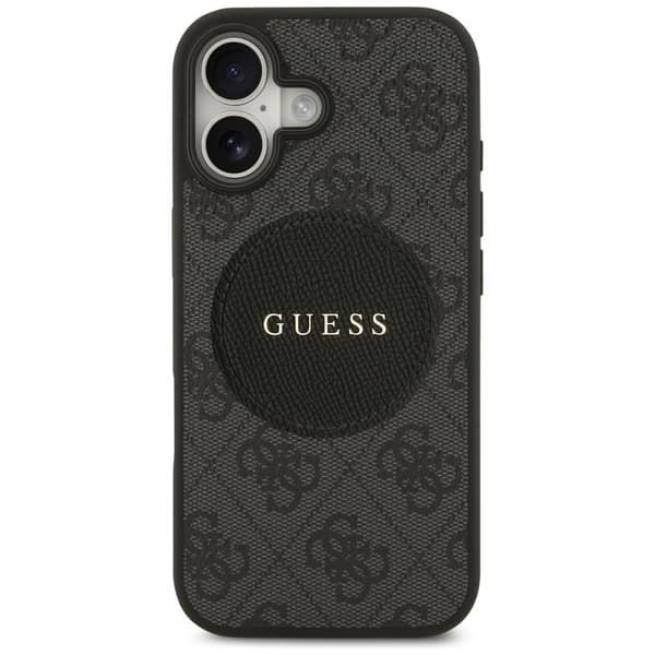 Guess 4G Circle Classic Logo MagSafe-etui til iPhone 17, sort