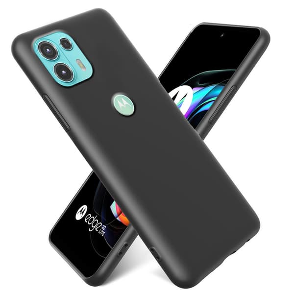 Etui til Motorola Edge 20 Lite, Silikone Lite, Sort