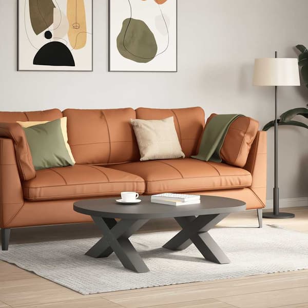 vidaXL Soffbordsben, 2 st, Antracit, 70x(30-31) cm, Stål