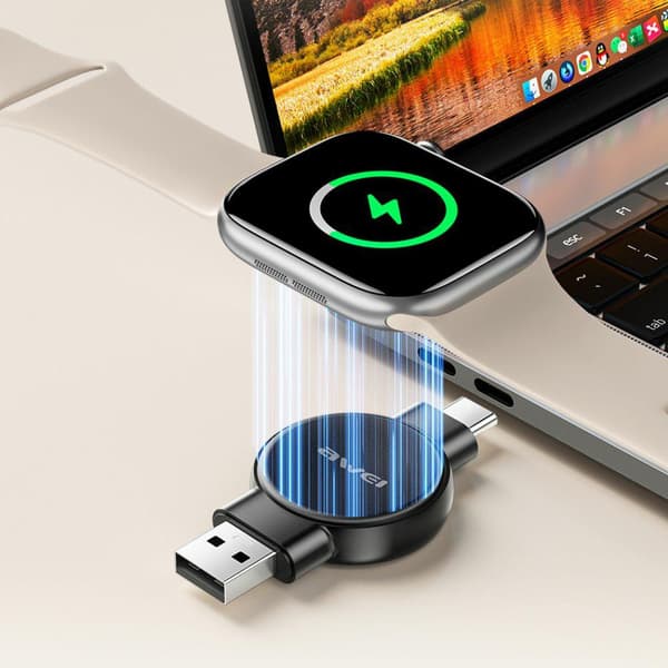 AWEI Oplader til Apple Watch/Samsung Watch W26 Sort