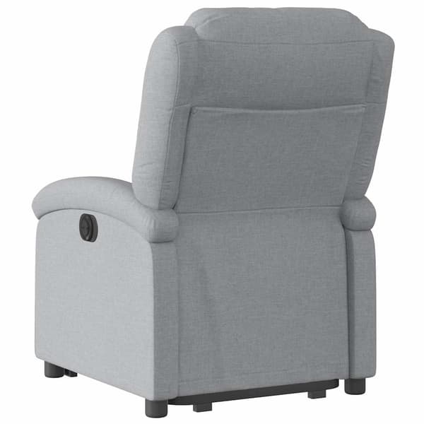 vidaXL Elektrisk lyftande massagefåtölj ljusgrå