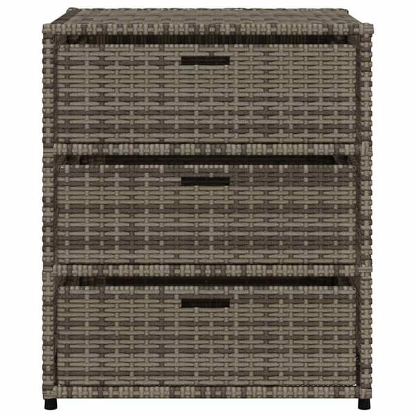 vidaXL haveskab, grå, 55x59x69 cm, polyrattan